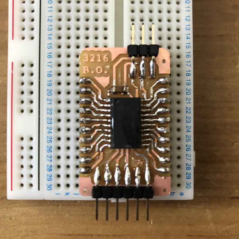 Attiny3216 breakout 3-pin board