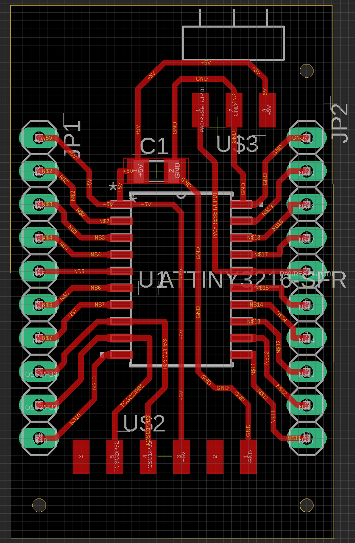 Attiny3216 breakout board